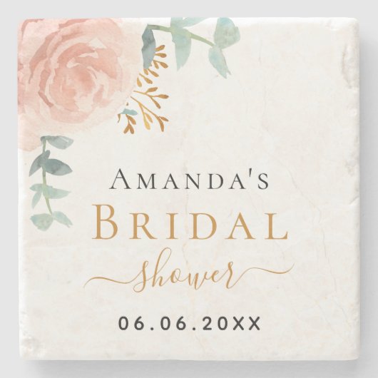 Brautparty Rose Steinuntersetzer (Vorderseite)