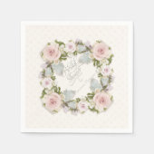 Brautparty Rose Sukkulentes Party Serviette (Vorderseite)