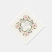 Brautparty Rose Sukkulentes Party Serviette (Ecke)