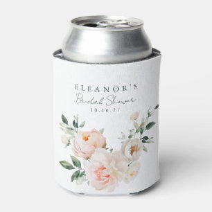 Brautparty-Rosé-Wasserfarbe-Pfingstrose-Blumen Dosenkühler
