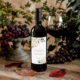 Brautparty RoseGold Junggeselinnen-Abschied Weinetikett