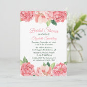 Brautparty Roses Roses Blume Einladung (Stehend Vorderseite)