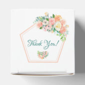 Brautparty rot Rosa Blumengeometrie Geschenkschachtel (Oben)