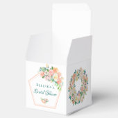 Brautparty rot Rosa Blumengeometrie Geschenkschachtel (Geöffnet)