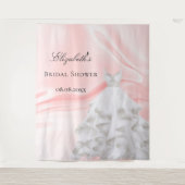 Brautparty rot rosa Brautkleid Name Wandteppich (Vorderseite)