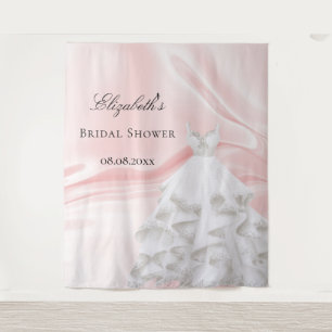 Brautparty rot rosa Brautkleid Name Wandteppich