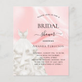 Brautparty rot rosa Kleid Einladung Flyer (Vorne)