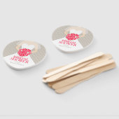 Brautparty rote Rose Weißkleid kundenspezifische V Fächer (Non-assembled)