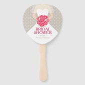 Brautparty rote Rose Weißkleid kundenspezifische V Fächer (Vorderseite)