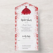 Brautparty Rotes Kleid Weiß UAWG All In One Einladung (Innen Boden)
