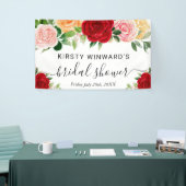 Brautparty Rotes Orange Rose Banner (Messeveranstaltung)