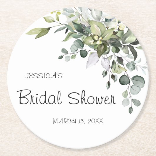 Brautparty Round Paper Untersetzer (Vorderseite)