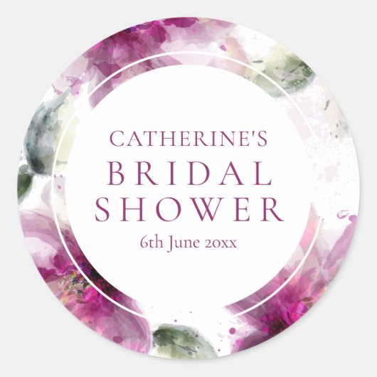 Brautparty Runder Aufkleber (Vorderseite)