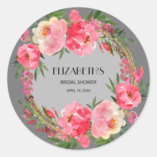 Brautparty Runder Aufkleber (Vorderseite)