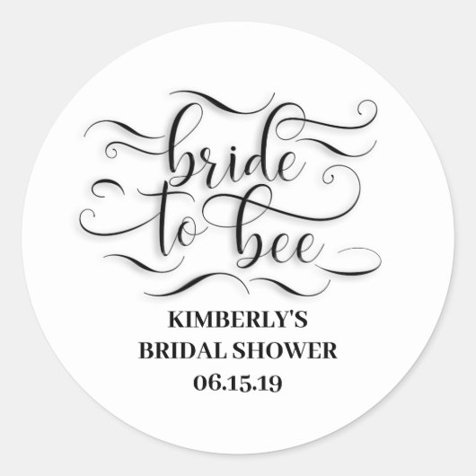 Brautparty Runder Aufkleber (Vorderseite)