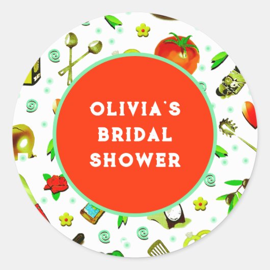 Brautparty Runder Aufkleber (Vorderseite)