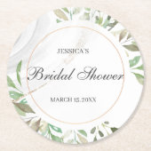 Brautparty-Rundpapier-Untersetzer Runder Pappuntersetzer (Vorderseite)