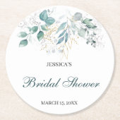 Brautparty-Rundpapier-Untersetzer Runder Pappuntersetzer (Vorderseite)