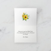 Brautparty Rustic Sonnenblumen Lichter Danke (Innenseite)