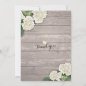 Brautparty Rustic Wood Hydrangea Blume Lights Einladung (Rückseite)