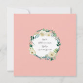 Brautparty Rustikale Alabaster Rose Weichkorn Einladung (Rückseite)