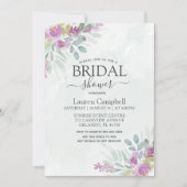 Brautparty Rustikale Aquarellfarben Eukalyptus Einladung (Vorderseite)