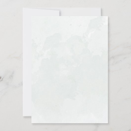 Brautparty Rustikale Aquarellfarben Eukalyptus Einladung (Rückseite)