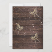 Brautparty - rustikale, gelbe botanische Blume Einladung (Rückseite)