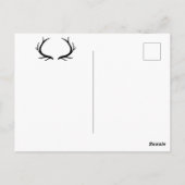 Brautparty | Rustikale Hirschbüffalo-Karos Postkarte (Rückseite)