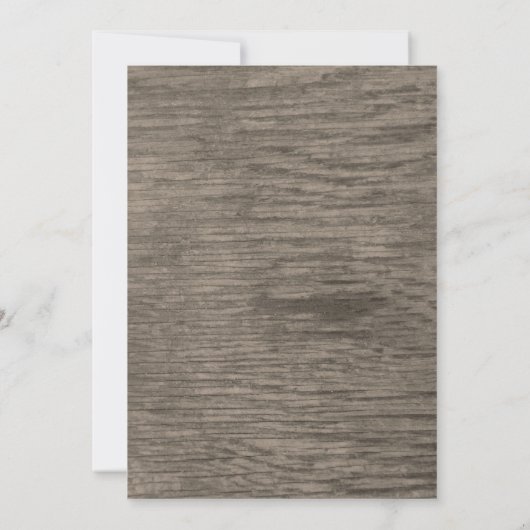 Brautparty Rustikale Holzzaun Spitzen Typografie Einladung (Rückseite)