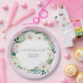 Brautparty Rustikale Kleider Lavendel Weiße Rosen Pappteller (Party)