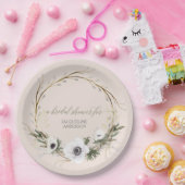 Brautparty Rustikaler Kranz Anemone Rosa Pappteller (Party)
