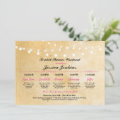 Brautparty rustikales rosa Reisebachelorette Einladung (Stehend Vorderseite)