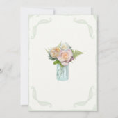 Brautparty Rustische Blume Mason Jar Typografie Einladung (Rückseite)