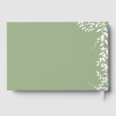 Brautparty "Sage Green Botanical Blätter" Gästebuch (Rückseite)