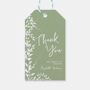 Brautparty "Sage Green Botanical Blätter" Geschenkanhänger
