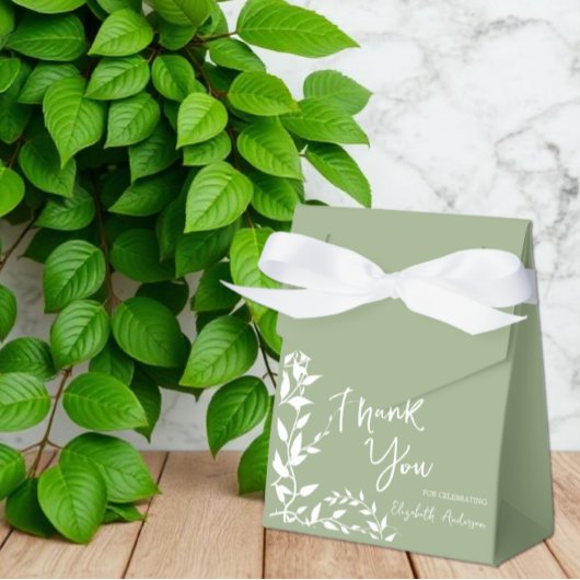 Brautparty "Sage Green Botanical Blätter" Geschenkschachtel