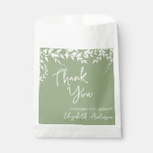 Brautparty "Sage Green Botanical Blätter" Geschenktütchen (Vorderseite)