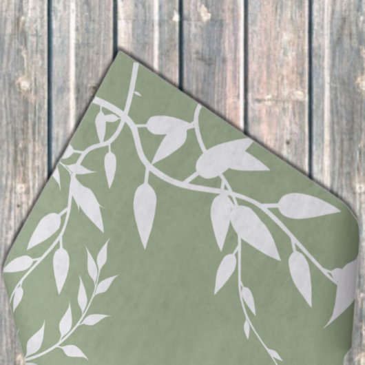 Brautparty "Sage Green Botanical Blätter" Seidenpapier