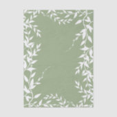 Brautparty "Sage Green Botanical Blätter" Seidenpapier (Vorderseite)