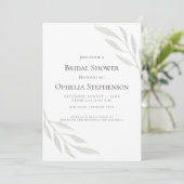 Brautparty | Sage Green Olive Branch Watercolor Einladung (Stehend Vorderseite)