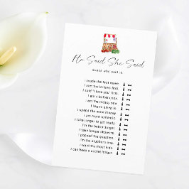 Brautparty, sagte er, sie sagte Spiel