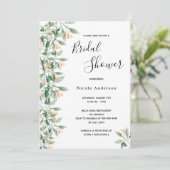 Brautparty Salbei Einladung (Stehend Vorderseite)