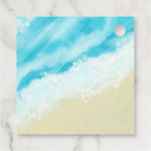 Brautparty Sand Tropical Waves Geschenkanhänger (Rückseite)