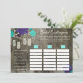 Brautparty Scattergories Game | Rustikal (Stehend Vorderseite)