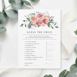 Brautparty schätzt die Preisspielkarte Begleitkarte