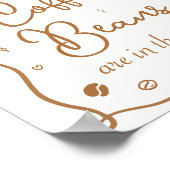 Brautparty schätzt wie viele Kaffeebohnen Poster (Ecke)