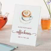 Brautparty schätzt wie viele Kaffeebohnen Sockelschild (In Situ)