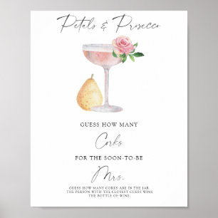 Brautparty schätzt wie viele Korken Poster