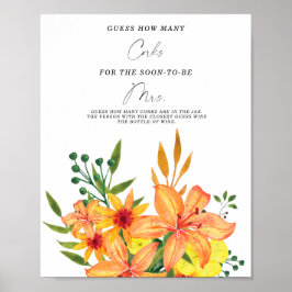 Brautparty schätzt wie viele Korken Poster